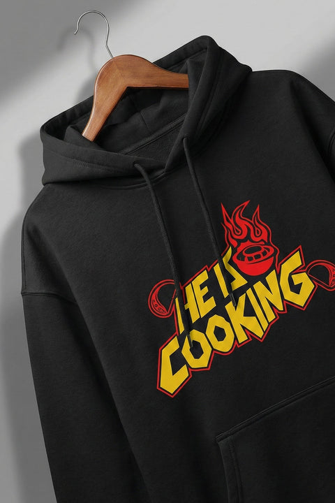 Zarel Cooking Dark Grey Classic Printed Hoodie