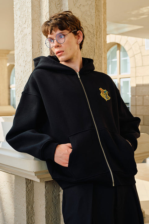Zarel Hogwarts Crest Zip Hoodie