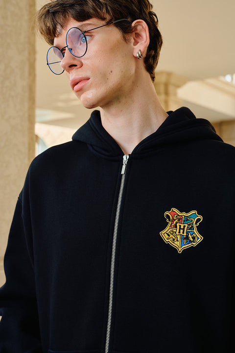 Zarel Hogwarts Crest Zip Hoodie